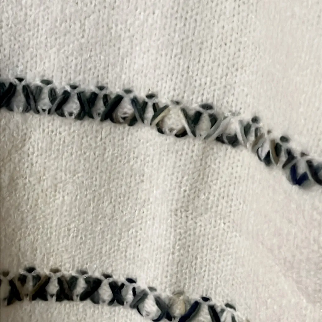 Gray Collective Confetti Stripe Knit Sweater Green Size XL - Image 5