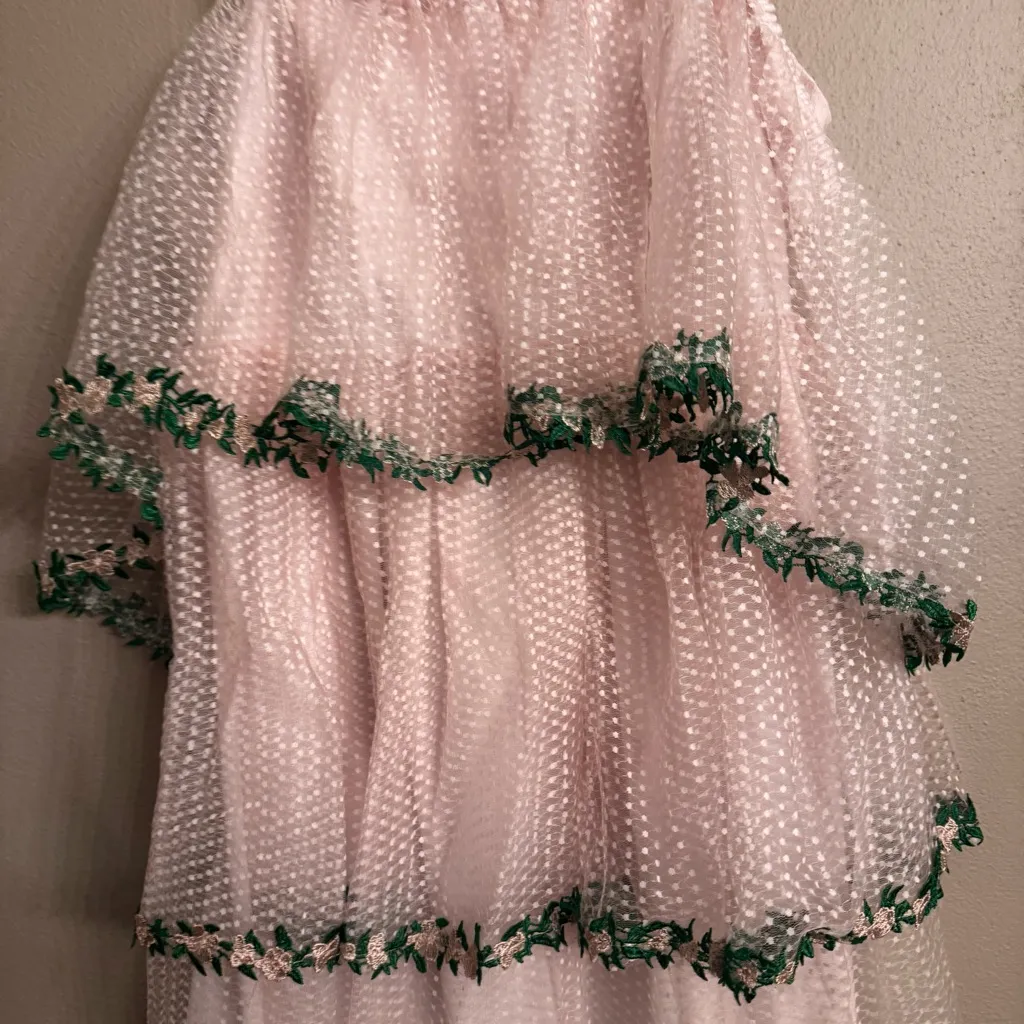 ASOS Floral Trim Layered Mini Dress - Image 2