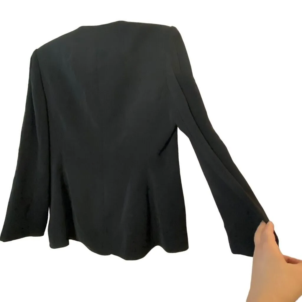 Le Suit Women's Petite‎ Size 8 Black Tailored Blazer Jacket - Image 8