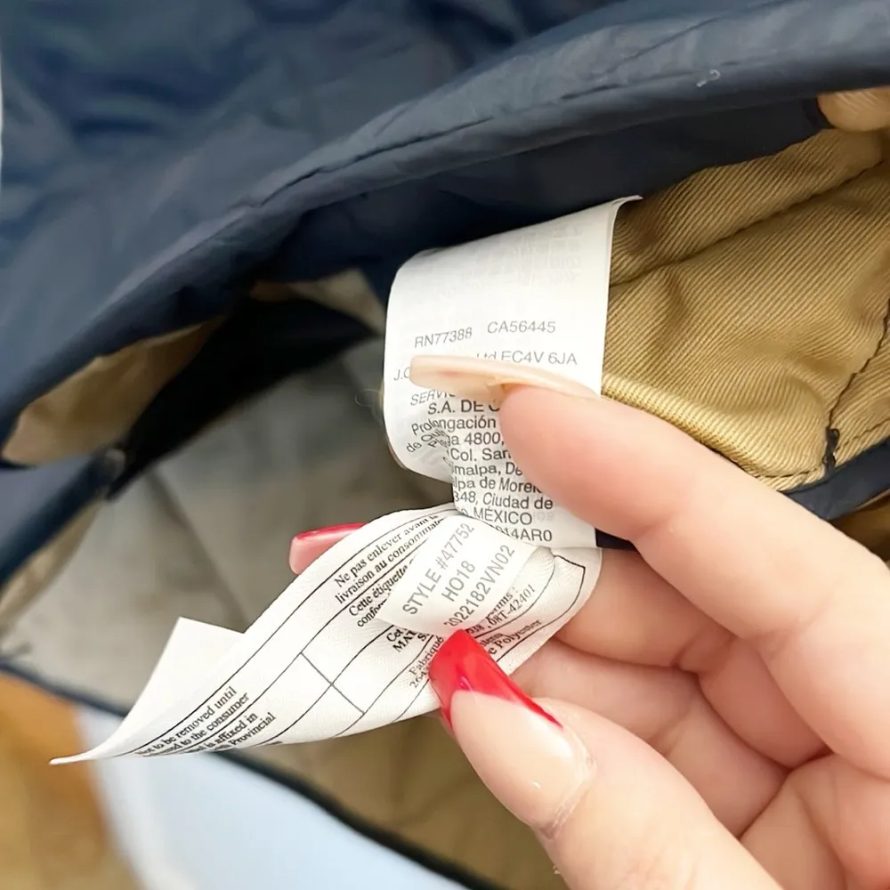 J. Crew Mercantile 100% Polyester Navy Blue Quilted Women’s Vest - Image 9