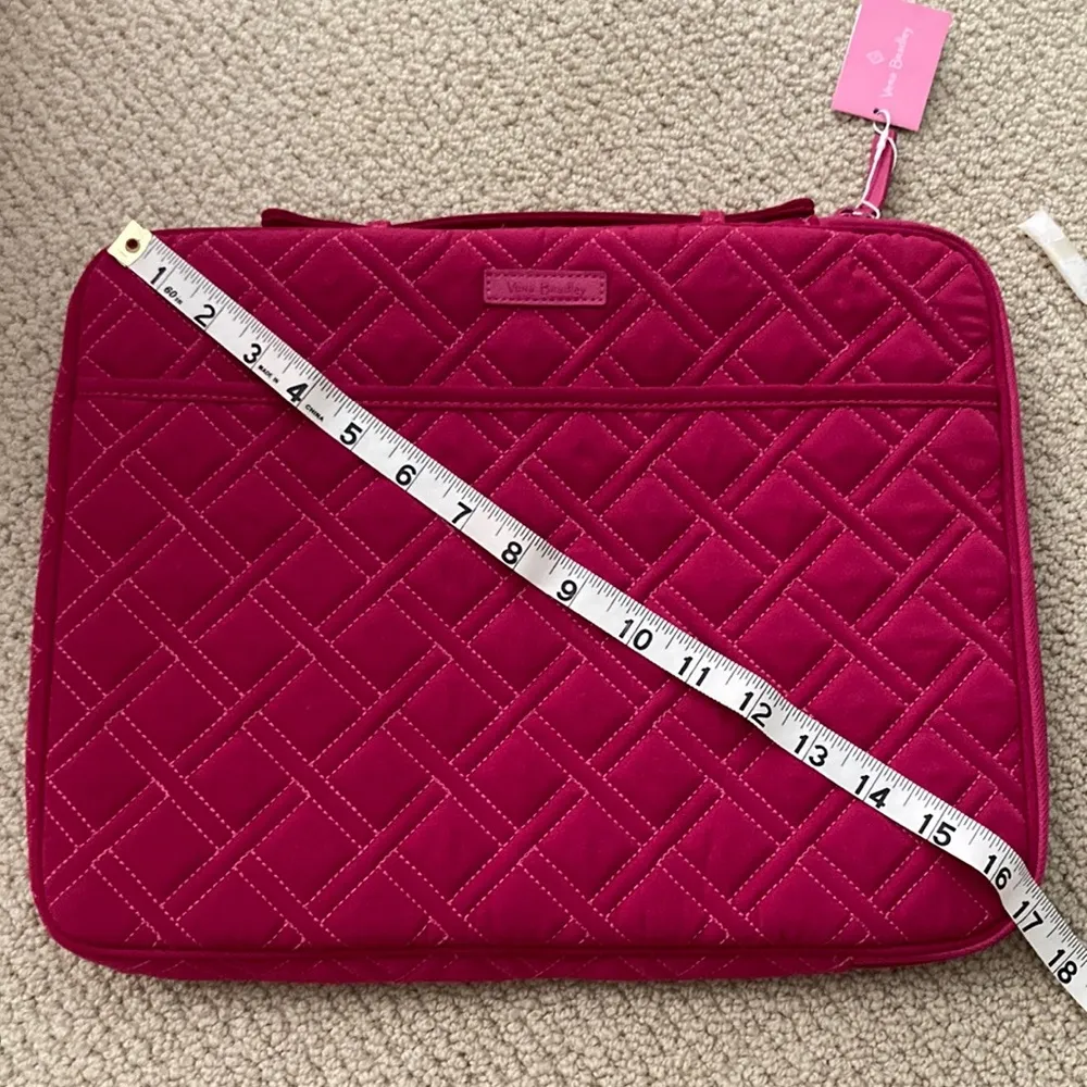 NEW Vera Bradley Laptop Organizer Case Slip Holder Passion Pink Office NWT - Image 12