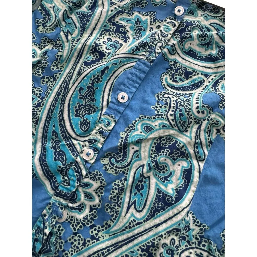 Van Heusen Medium Paisley Button Down Women’s Shirt Career Office Collard Beach - Image 4