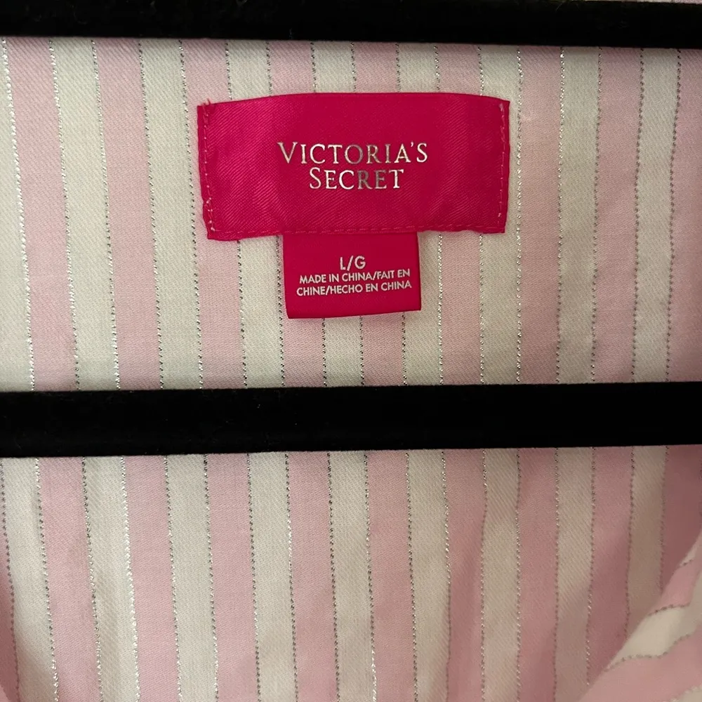 Victoria’s Secret Stripes Button Up PJ Sleep Shirt size large - Image 4