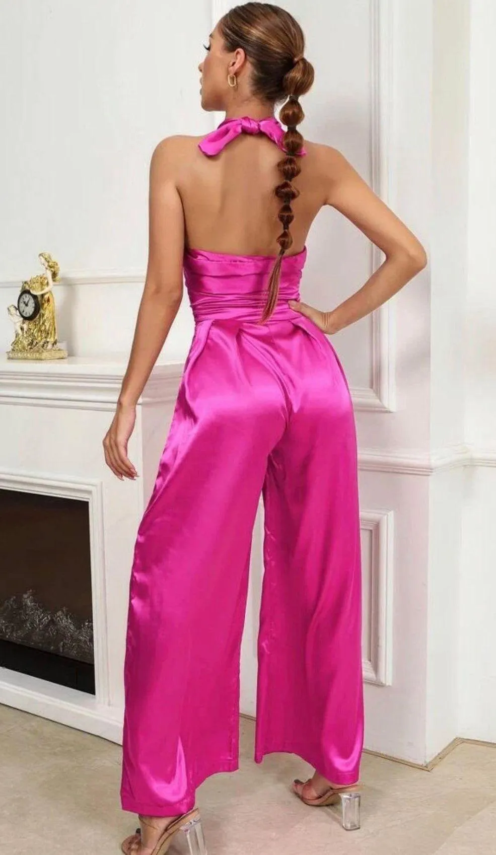 SheIn Satin Top and Pants Set - Image 2