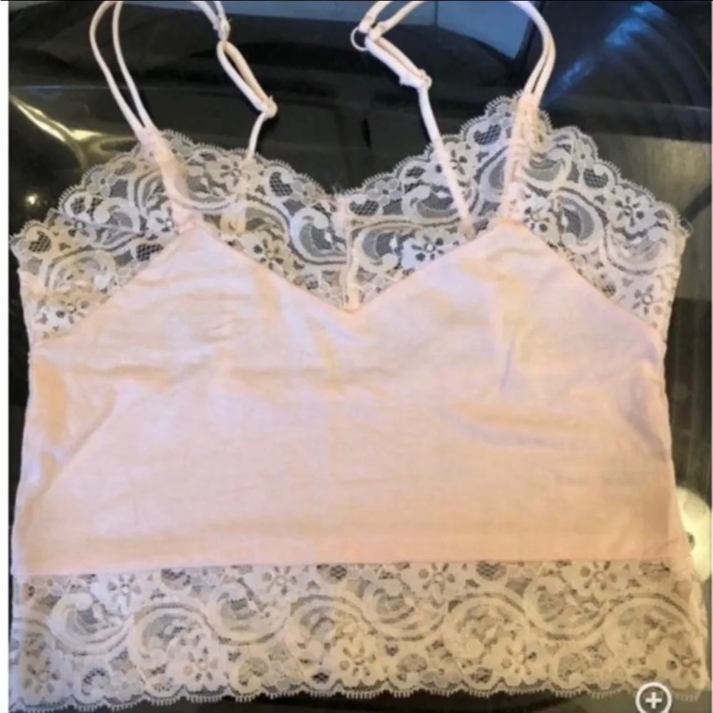 BootayBag Peach Lace Trim Bralette Tank - Image 3