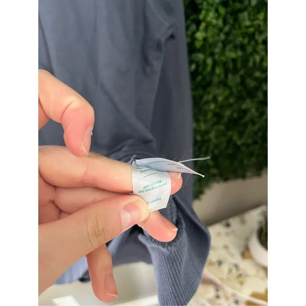 Marine Layer Blue Oversized Crewneck Long Sleeve Size Small - Image 4