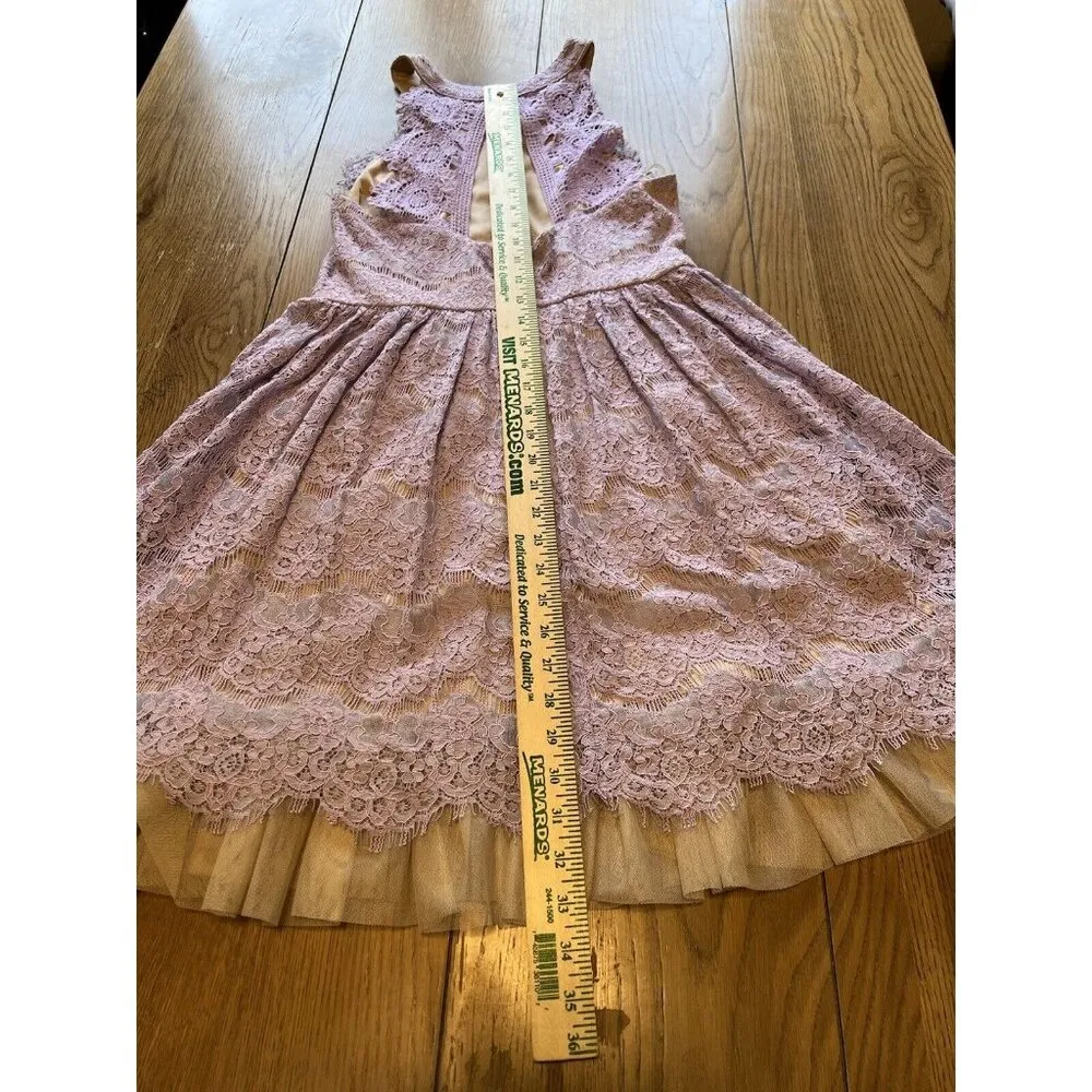 Francesca’s Purple Lined Lace Dress Size Medium Beach Formal Wedding Guest Party - Image 4
