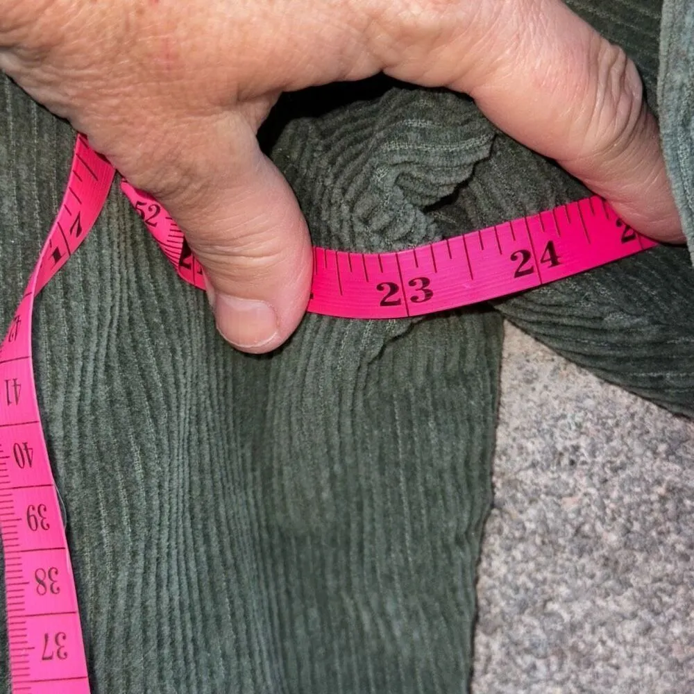 Vtg Green Windsor Corduroy Shacket Medium - Image 5