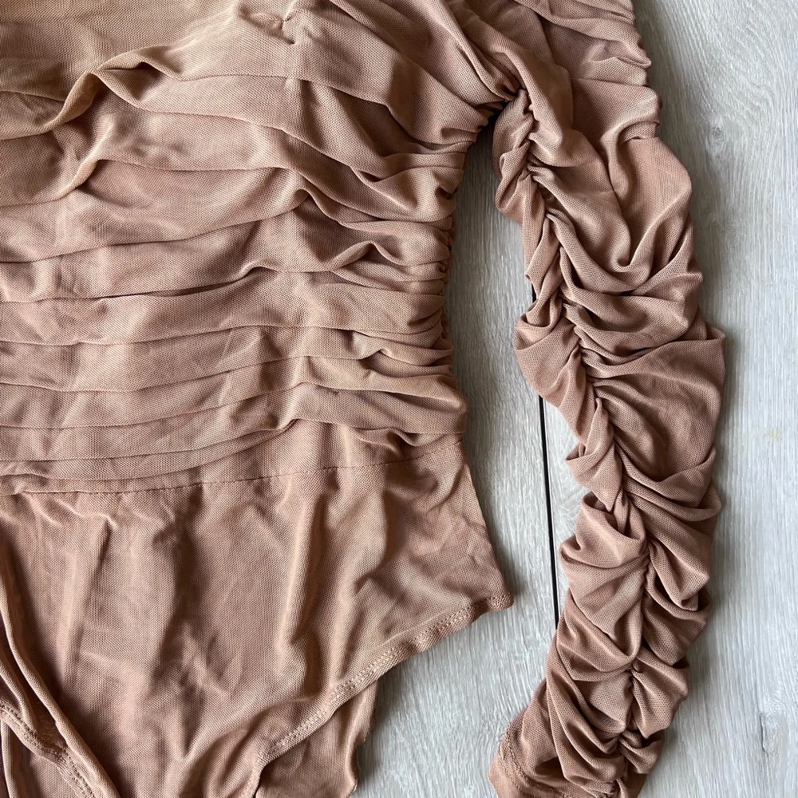 Princess Polly Bodysuit Delaney Neutral Beige NWT Size 12 - Image 5