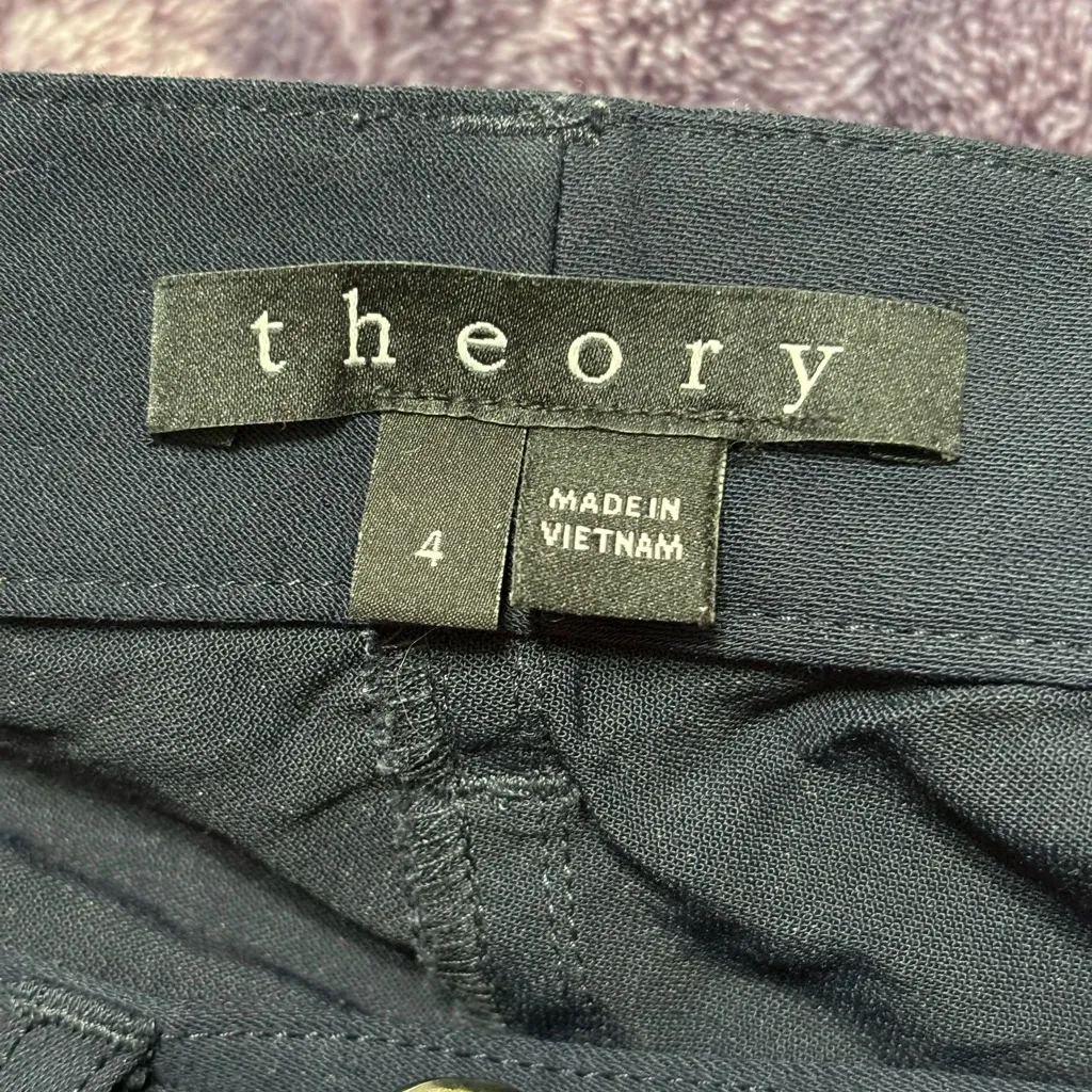 Theory Blue Ankle Cropped Pants‎ Size 4 - Image 6