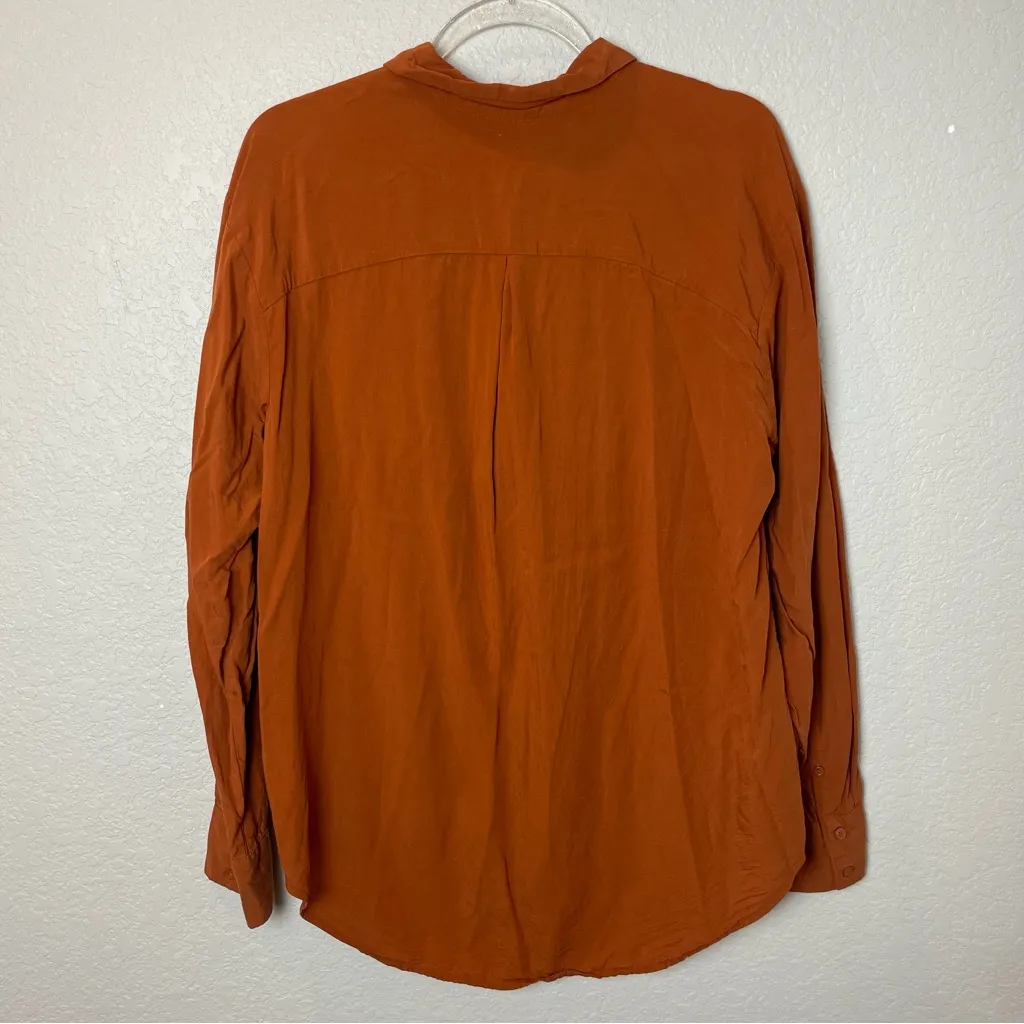 A New Day Women’s Terracotta Rust Button-Down Shirt Size XL - Image 7