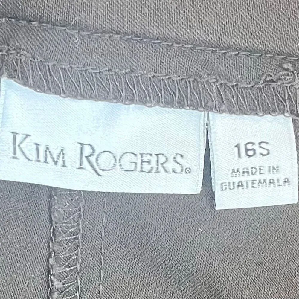 Kim Rogers Short Brown Pull-On Pants 16S - Image 3