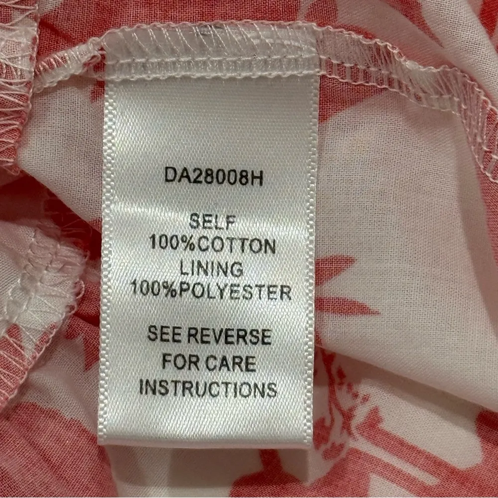 Aakaa Floral Mini Wrap Dress Red Small Ruffle Garden Party Coquette Beach Vacay - Image 7