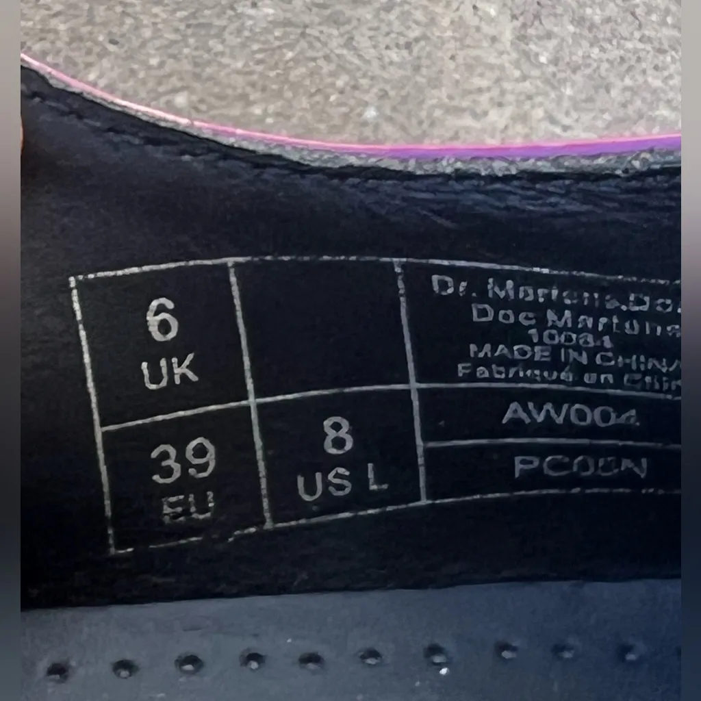 Doc Martens CUTE Purple Patent PASCALE 10084 AW004 Women’s Sz 8 RARE - Image 13