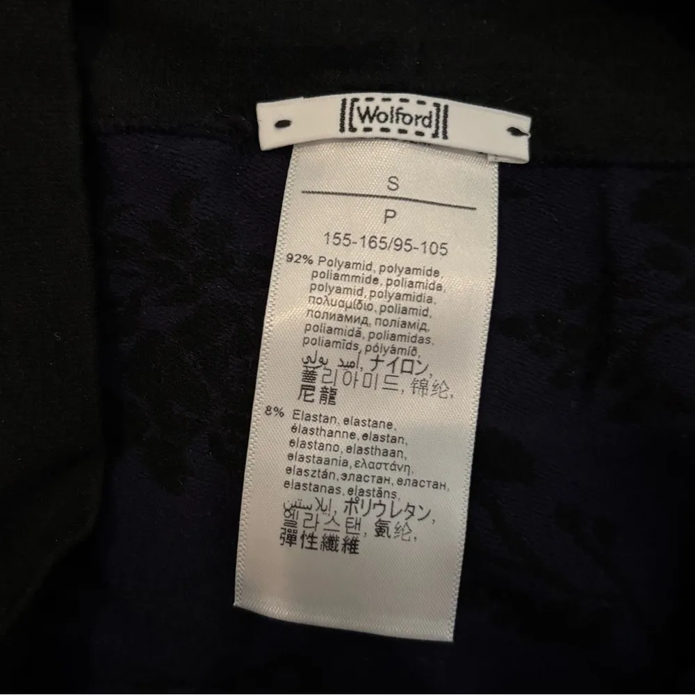 WOLFORD Leggings Tights Black / Blue Print Size Small - Image 4