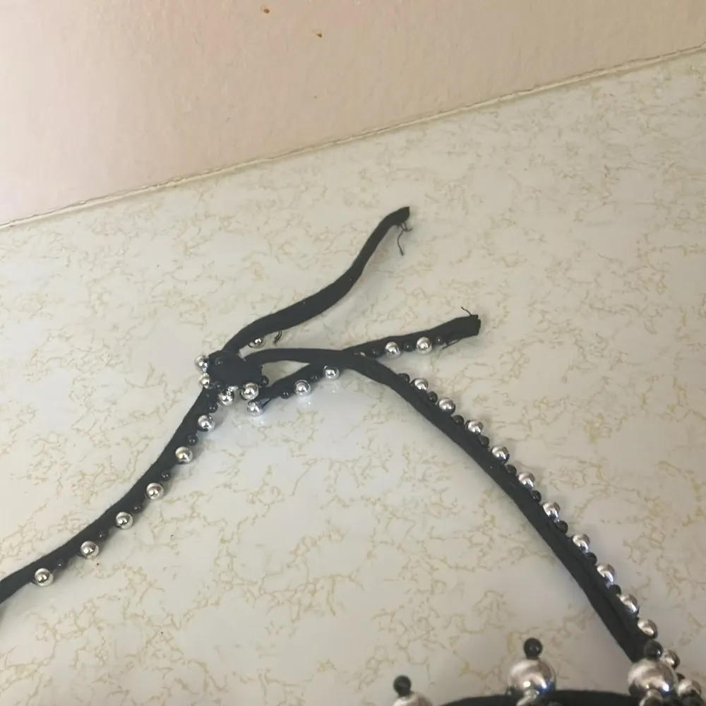 Black Beaded Halter Top medium - Image 3