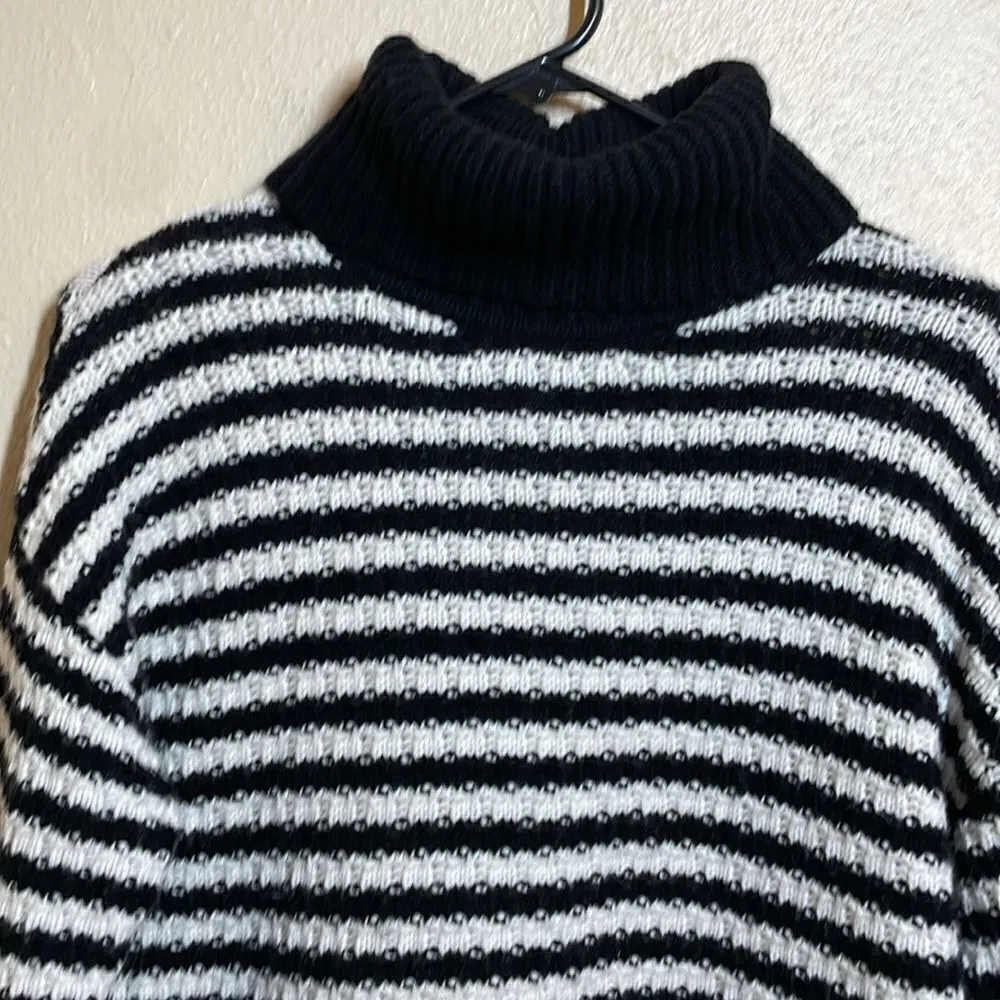 Gap Merino Wool Blend Turtleneck Sweater Stripes size XS - Image 2