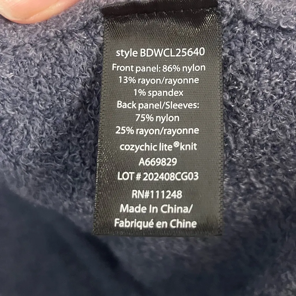 New barefoot dreams CozyChic Lite ribbed Island Wrap cardigan cosmic blue L/XL - Image 5