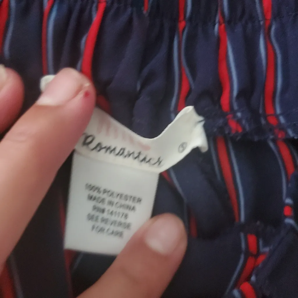 Striped Wide-Leg Pants - Navy and Ted Size Small By Urban Romantics Size Small - Image 2