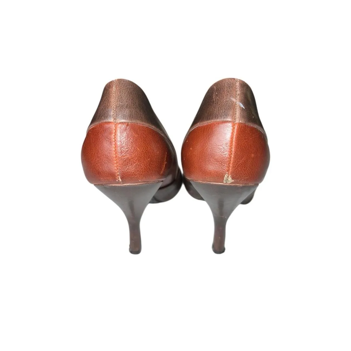 Charles by Charles David  Brown Leather Round Toe Pumps Size 8 Heels - Image 4