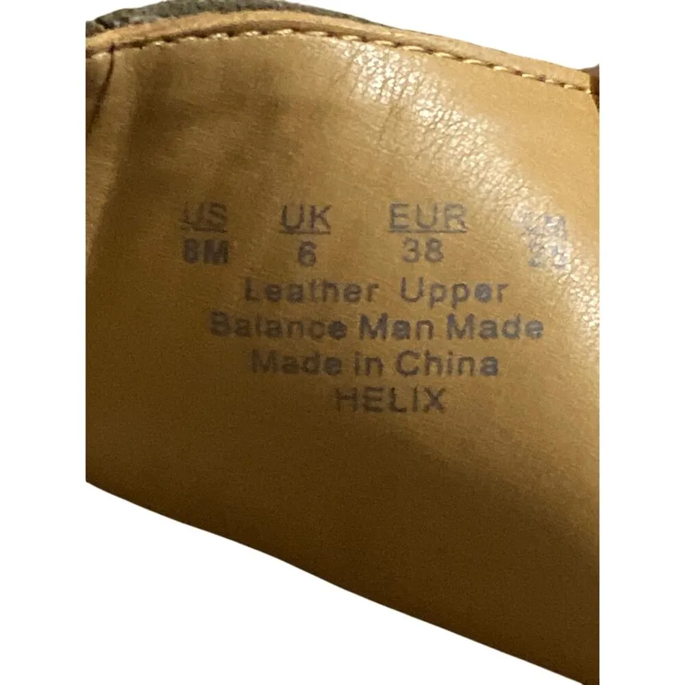 FRANCO SARTO SIZE 8 LEATHER OLIVE GREEN 3” HEEL HOOK LOOP CLOSURE ANKLE STRAP - Image 12