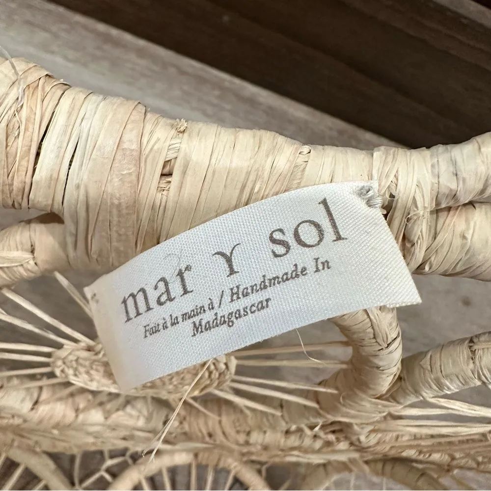 Mar Y Sol Anthropologie open weave raffia beach tote - Image 11