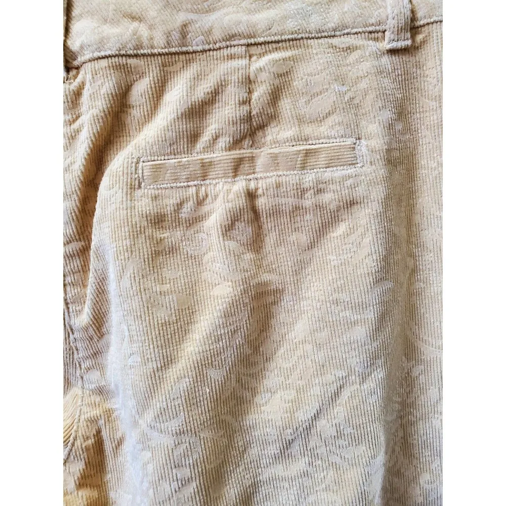 Live a Little Women's Yellow Cotton Mid Rise Straight Leg Casual Stretch Pant 8 - Image 9