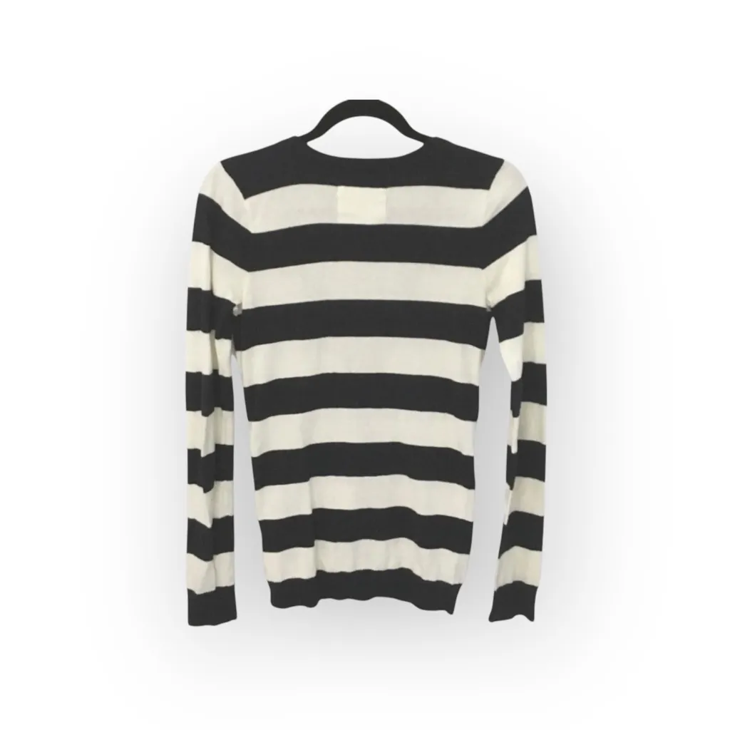 Hollister ★ Varsity Collegiate Rugby Stripe Cardigan Sweater ★ Navy White ★ S - Image 4