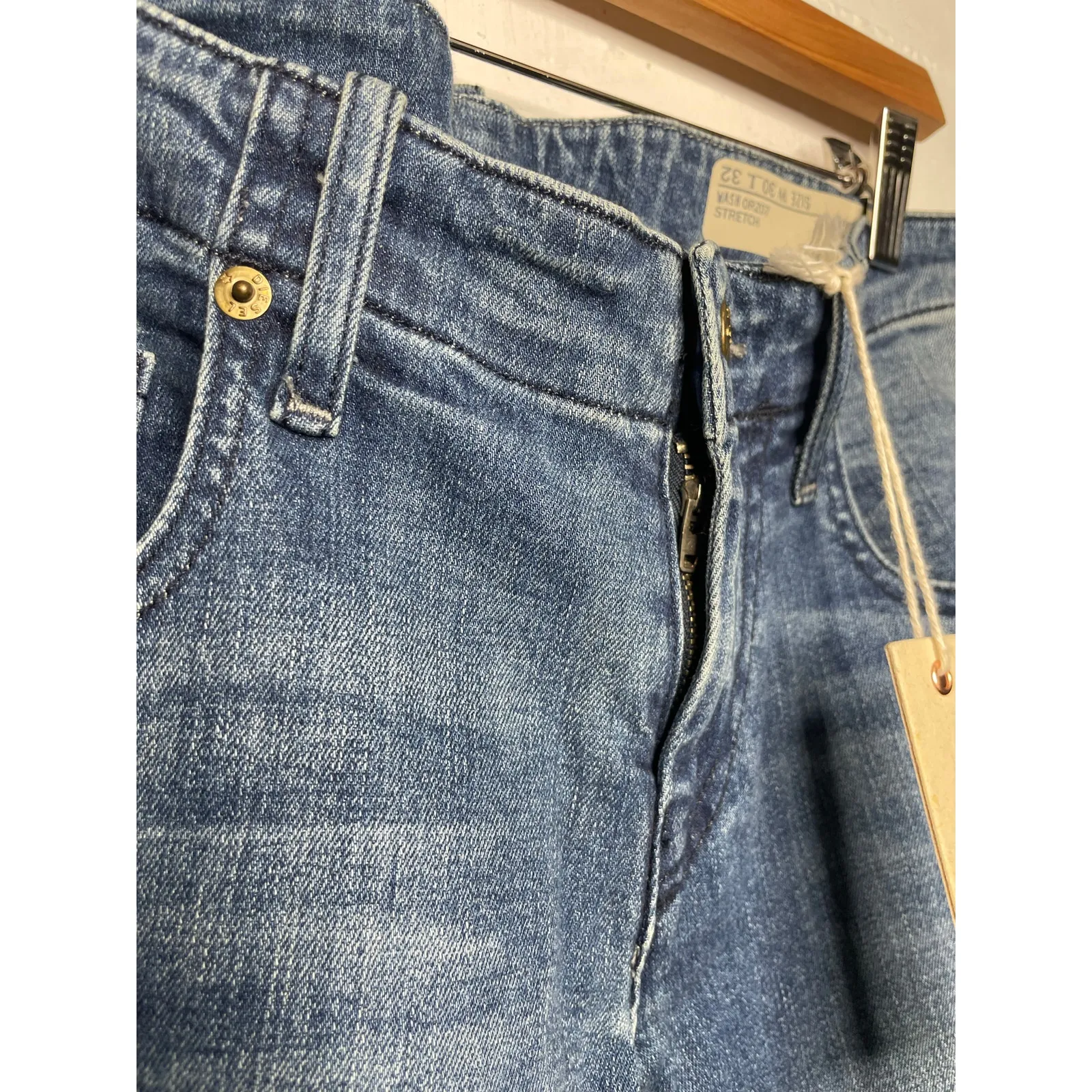 NEW DIESEL Grupee-NE 0837T Womens Jeans W30 Sweat Jogg Super Slim Skinny Blue - Image 4