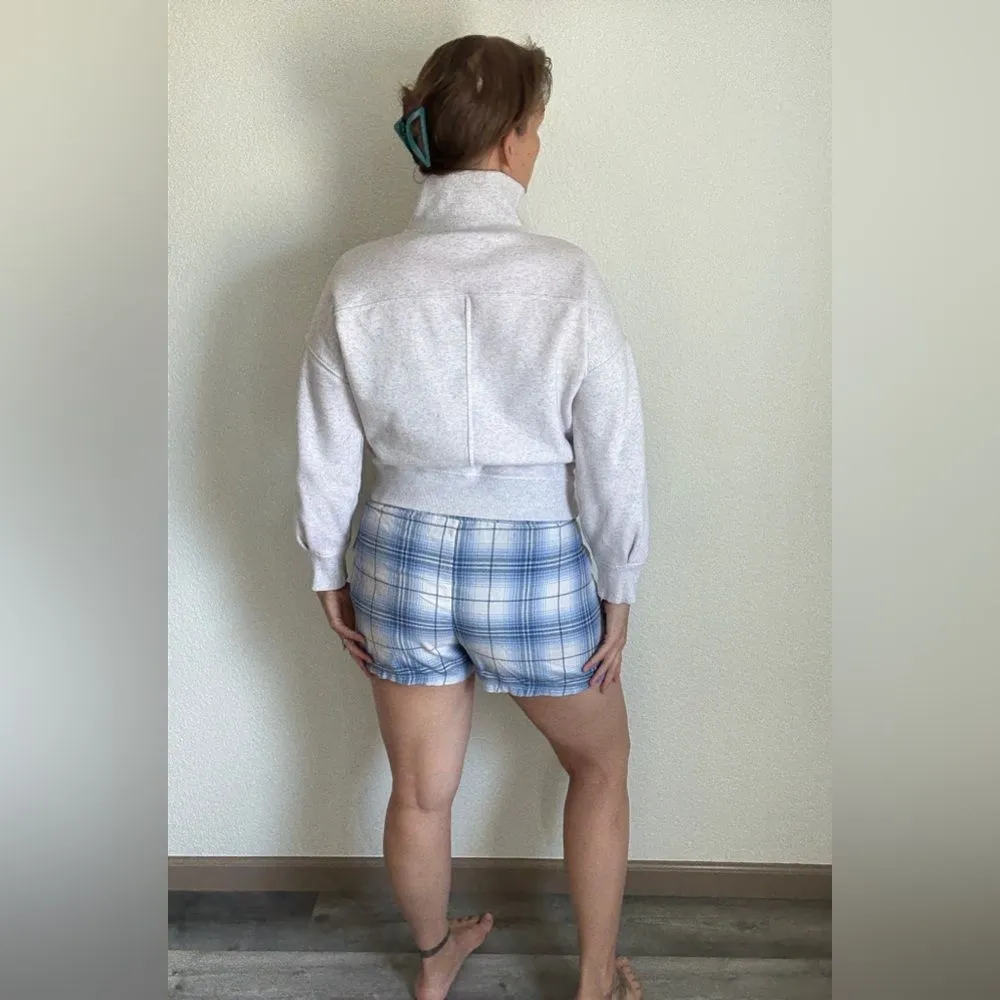 Athleta Funnel Neck Pullover Sweatshirt Heather Gray XS Oversized Athleisure - Image 5