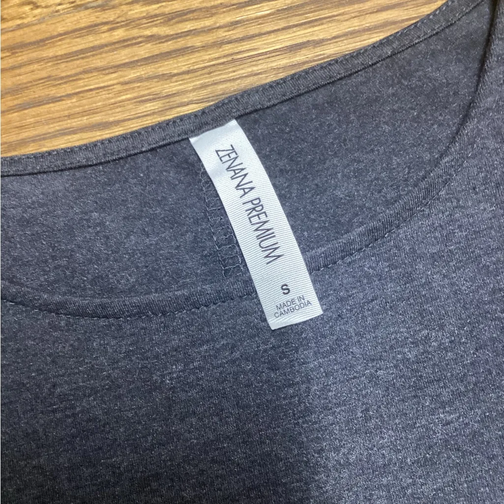 Zenana sleeveless tank dress. Charcoal gray. Size Small - Image 10