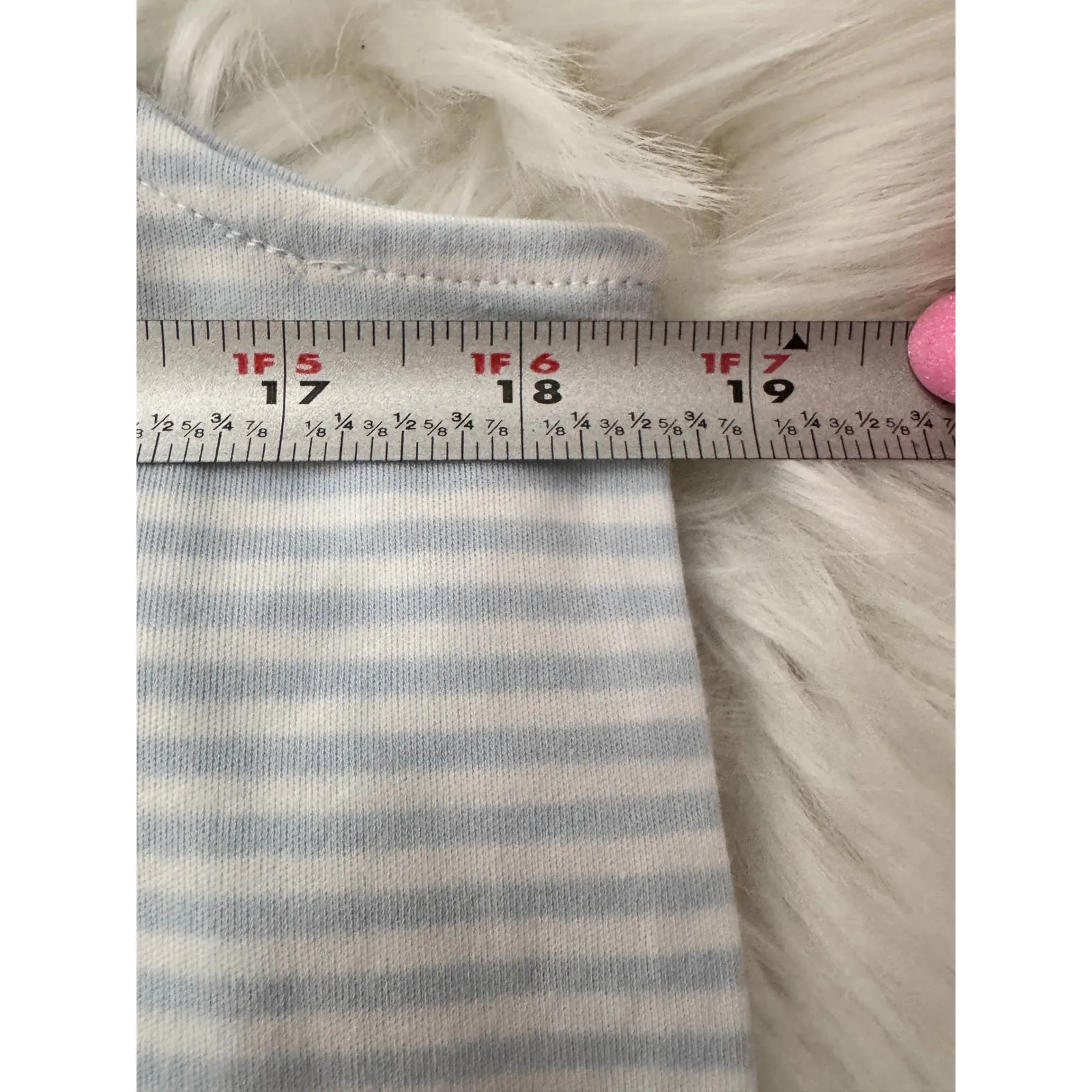 Joan Vass Striped Tank Top Blue White Cotton Sleeveless M/1 Casual - Image 5