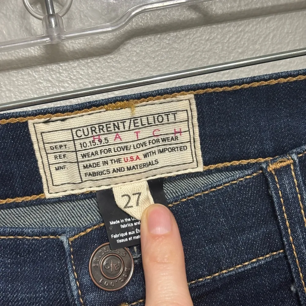 Current/Elliott x Hatch The Maternity Stiletto Jean in Townie Wash - Size 27 - Image 4