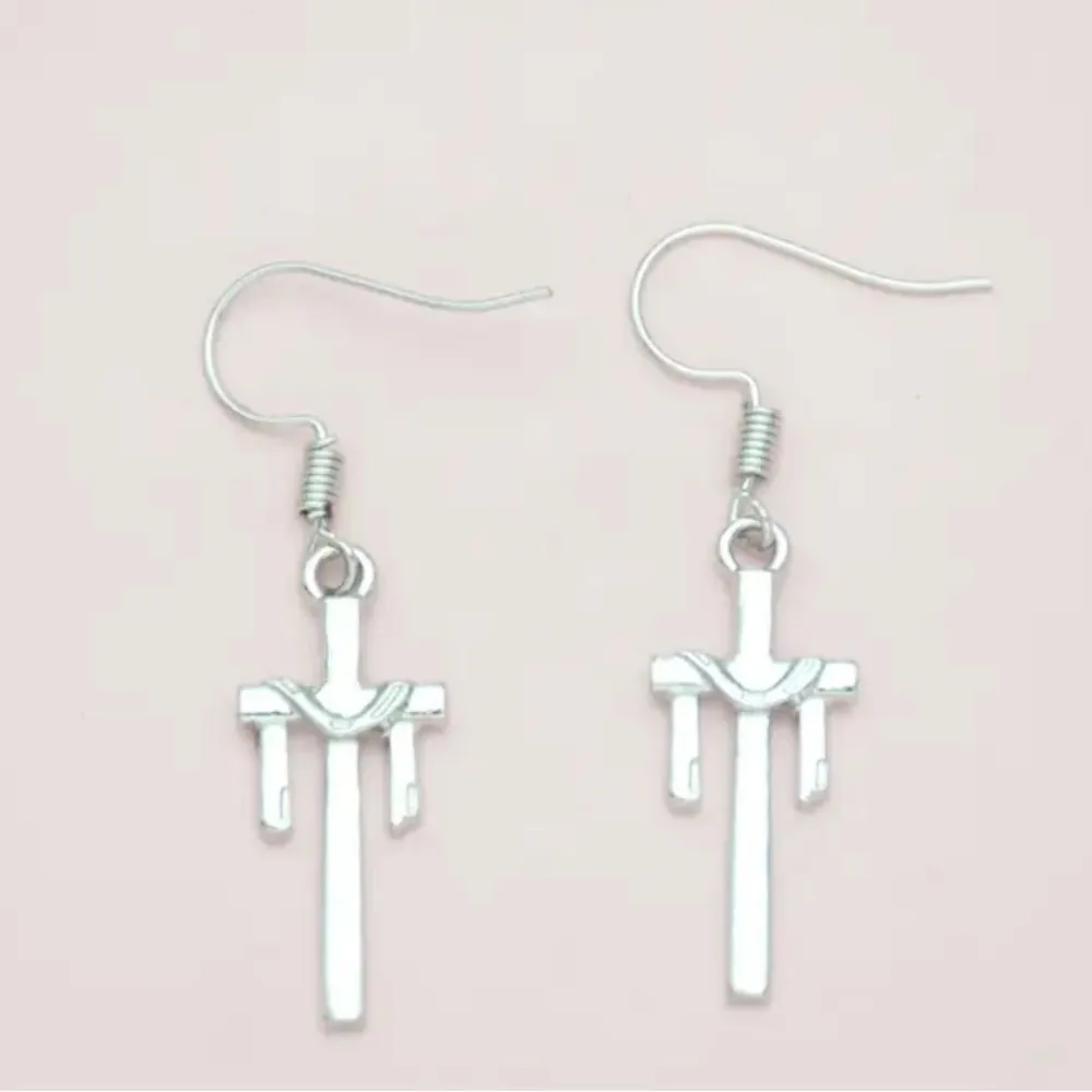 Cross Dangle Earrings NWT Silver - Image 6