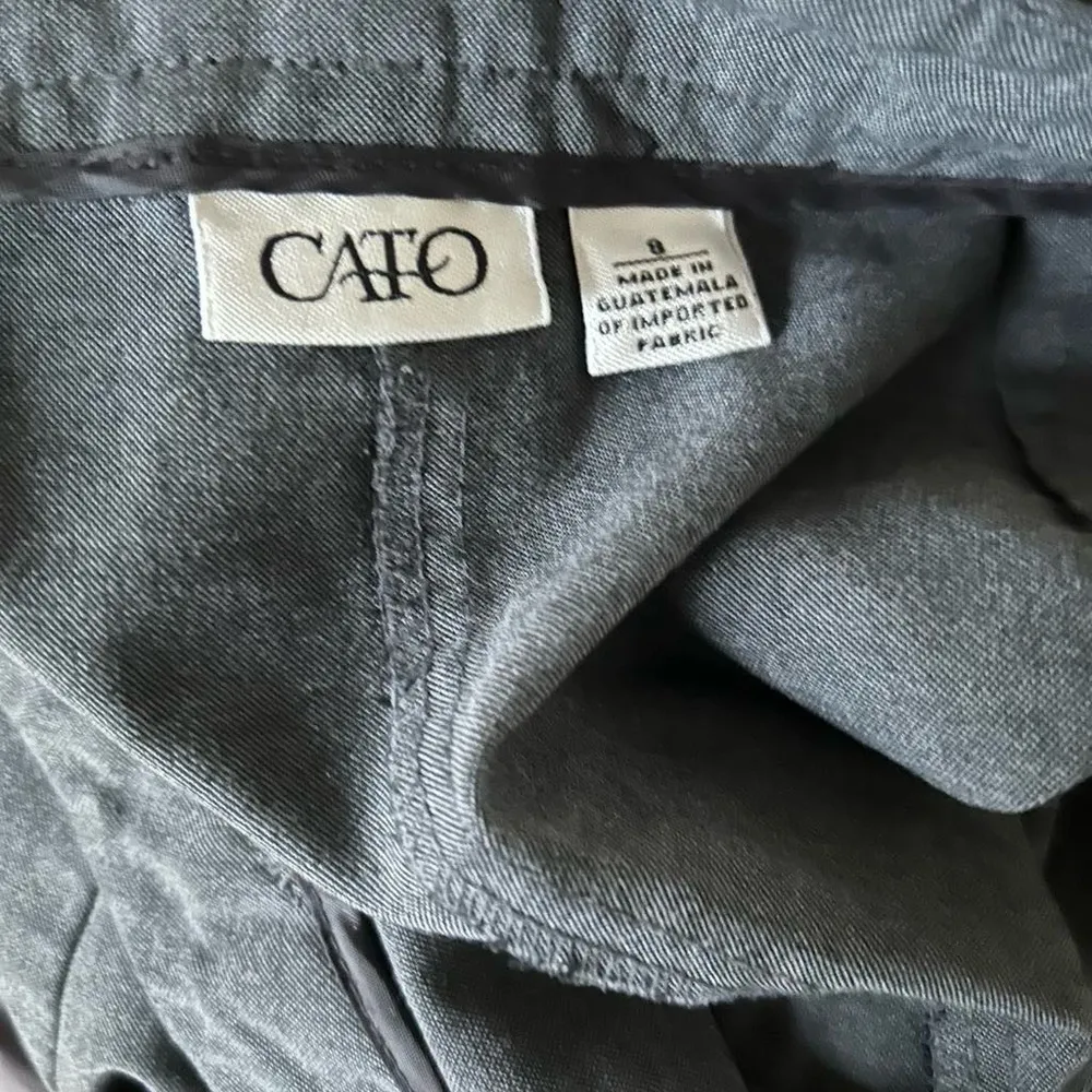 Y2K  Office Siren Grey Low Rise Flared Dress Pants size 8 - Image 5