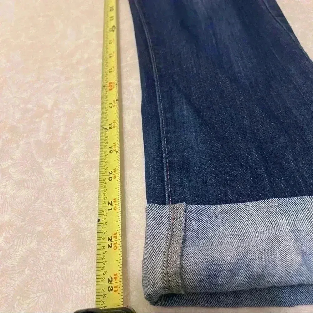 Vera Wang Dark Blue Capri Cuffed Jeans Size 4‎ - Image 8