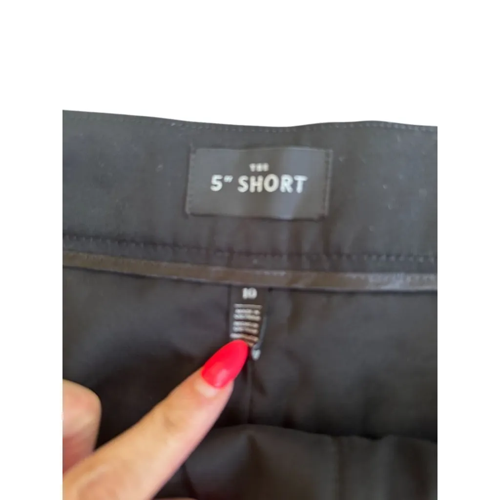 WHITE HOUSE BLACK MARKET Black Embroidered 5" Short Size 10 - Image 4