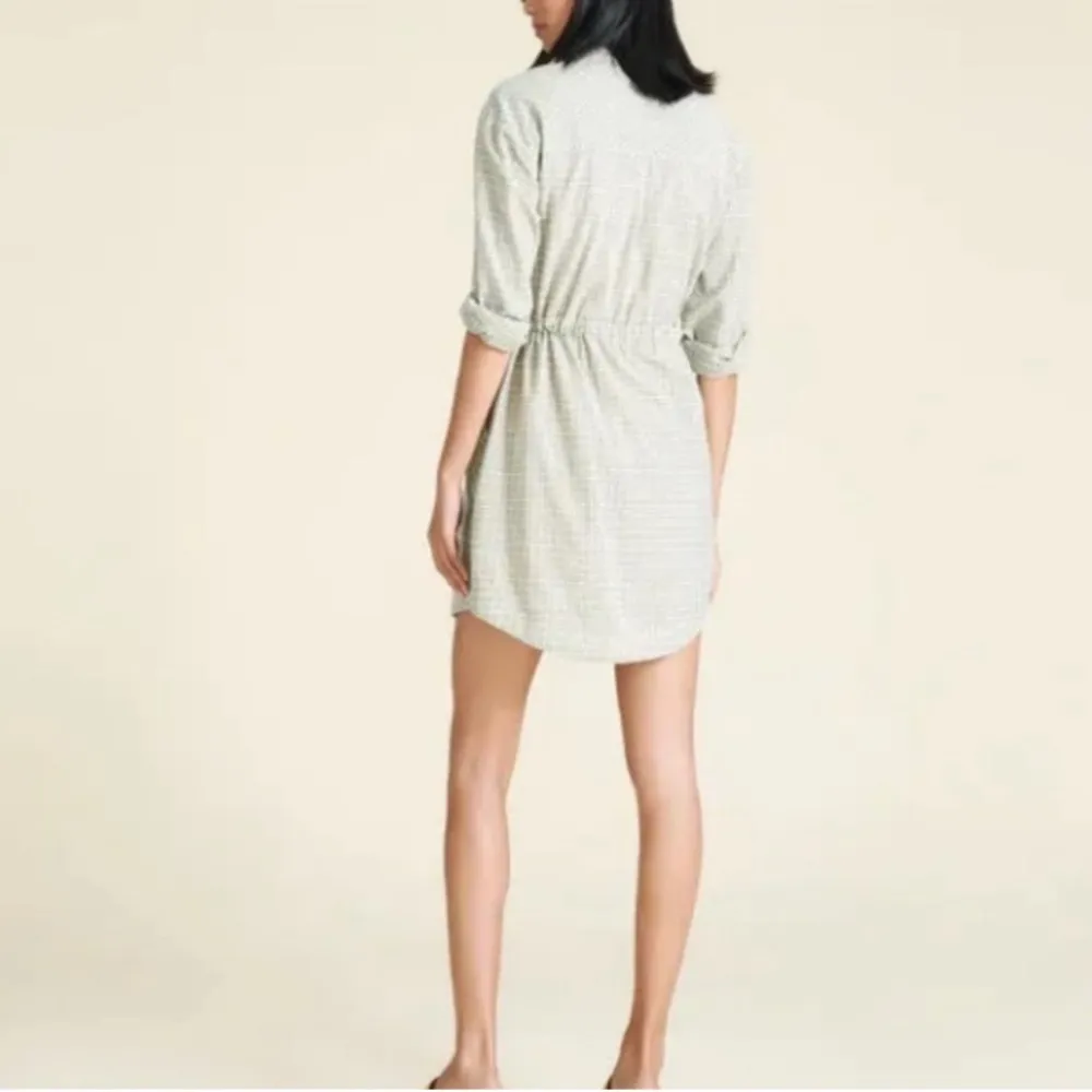 Veronica Beard Green Shirt Dress Notched Collar Cuffed Sleeves - Image 14