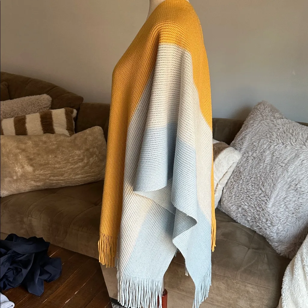 Do Everything in Love Mustard and Gray Accent Shawl - Image 4