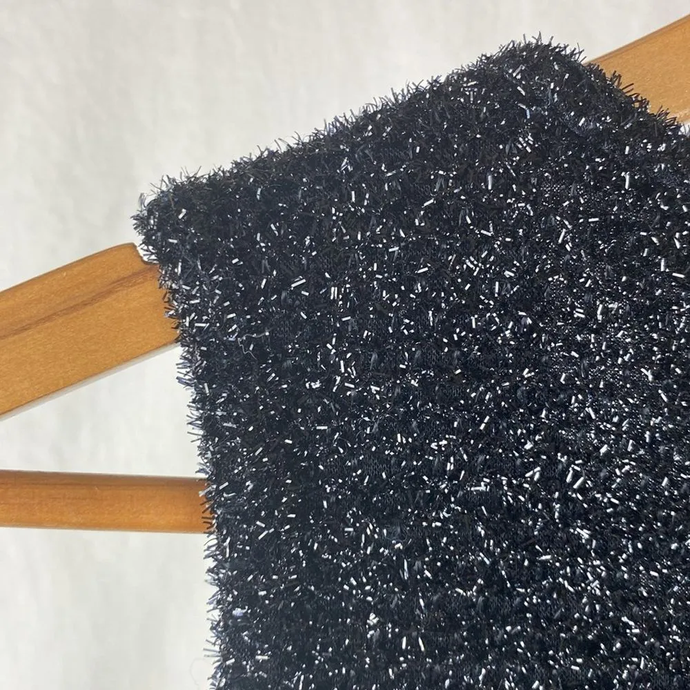 Hugo Boss Black Metallic Sleeveless Knee Length Evening Cocktail Dress S - Image 5