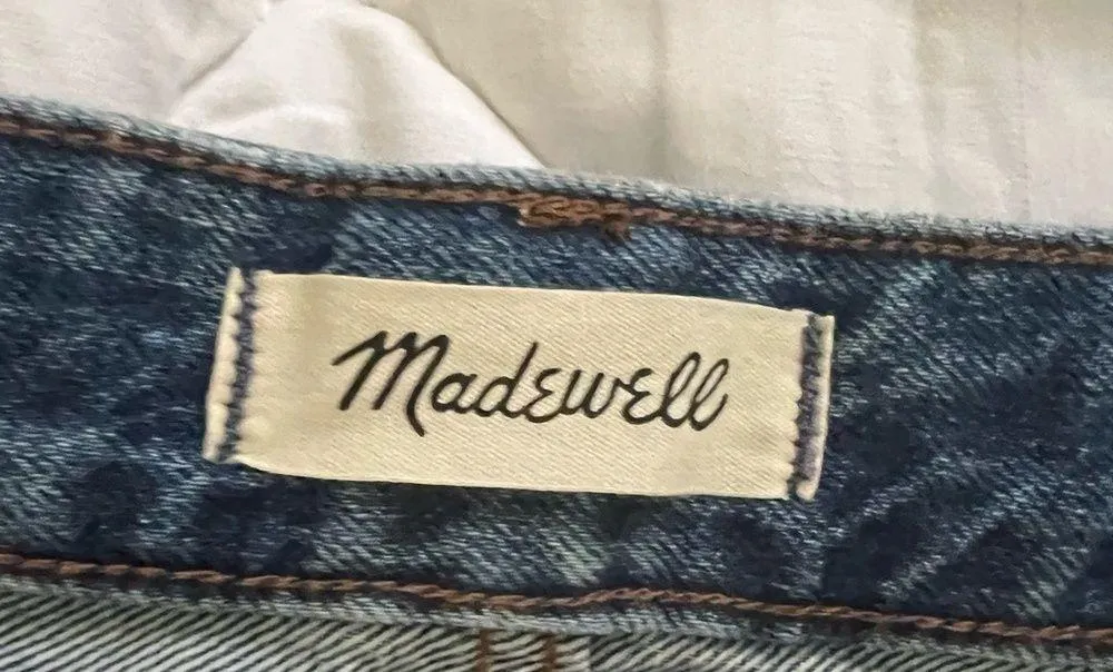 NWT Madewell blue denim relaxed short - Image 2