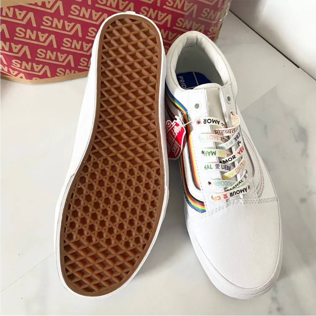 Vans Old Skool Low Tops Casual Skateboarding Shoes Unisex White Women 11.5 US - Image 6