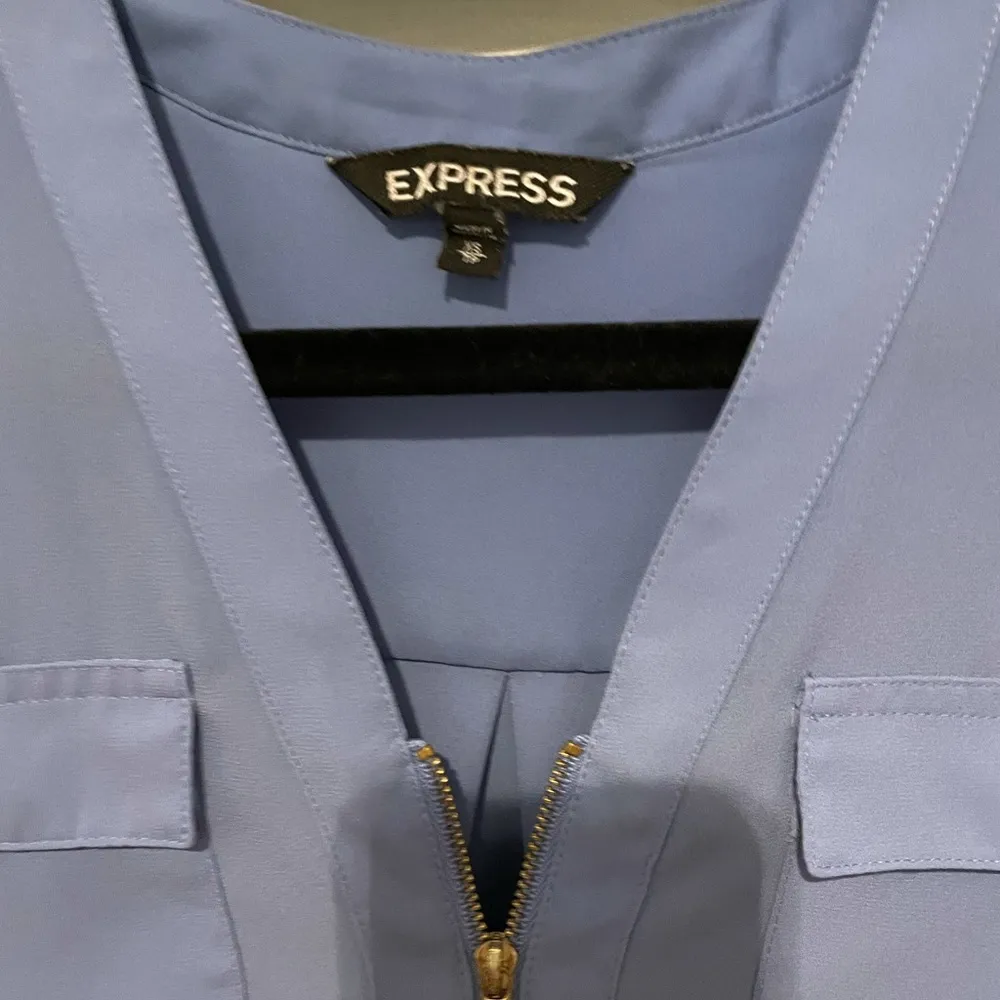 Express periwinkle button down blouse - Image 5