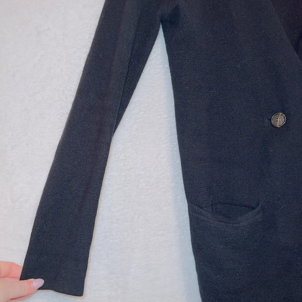 J. Crew Mercantile J8002 Collarless Sweater Blazer Cardigan in Black size XS - Image 3