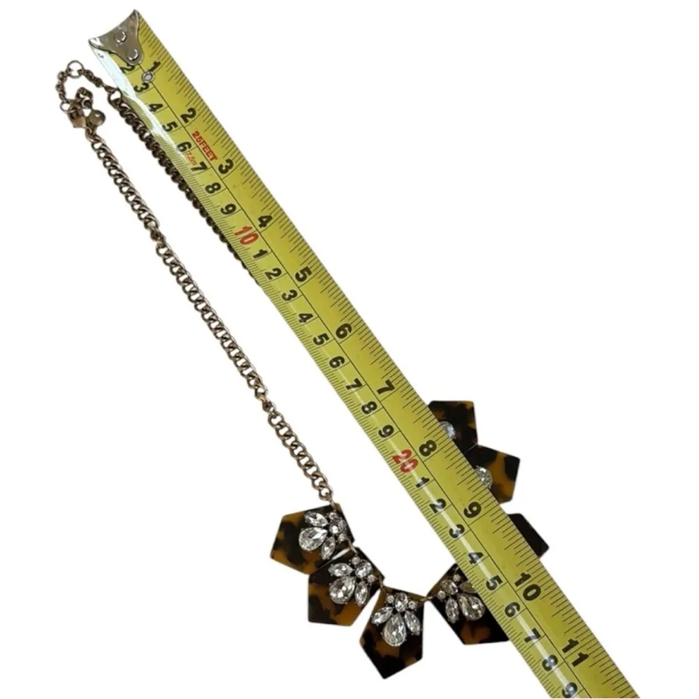 EUC J. Crew Tortoiseshell Rhinestone Necklace - Image 7