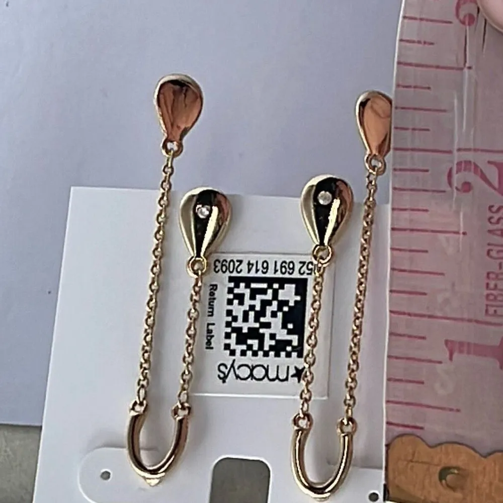 NWT Style & Co. Double teardrops earrings with rhinestones. - Image 3