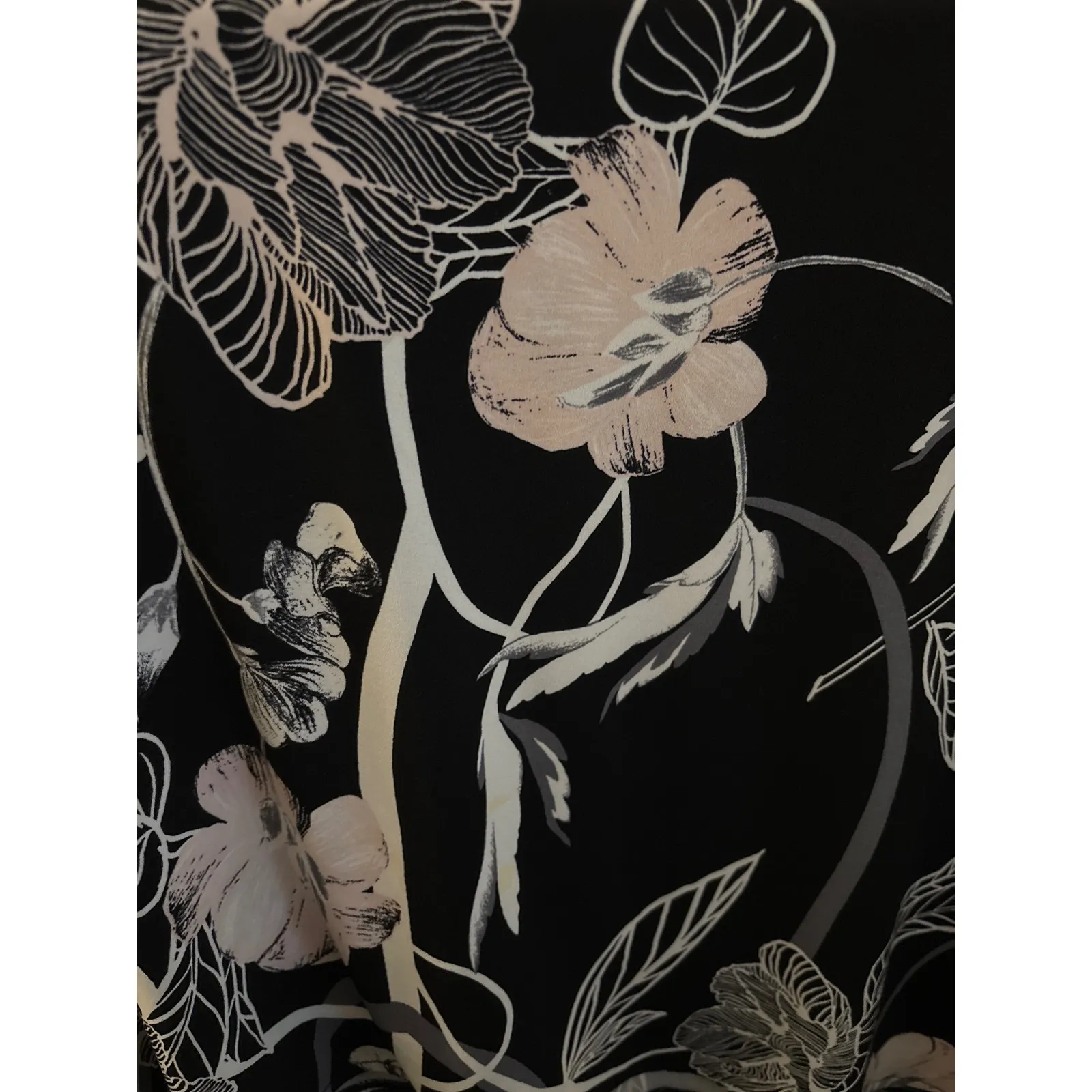 Alfani Floral Slip-On Dress – Size Large – Black with White & Pale Pink Accents - Image 4