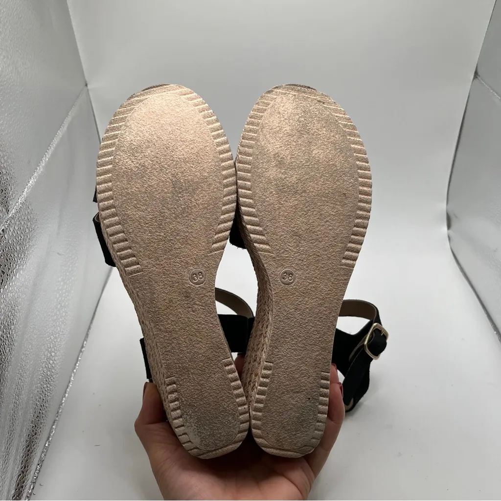 Cordani Women's Brazil black Espadrille Wedge Sandal Size 38 US Size 7.5 - Image 10