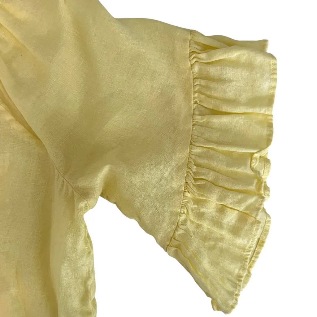 Lilly Pulitzer Womens Linen Peasant Top Size S Resort Preppy Beach Country Club - Image 6