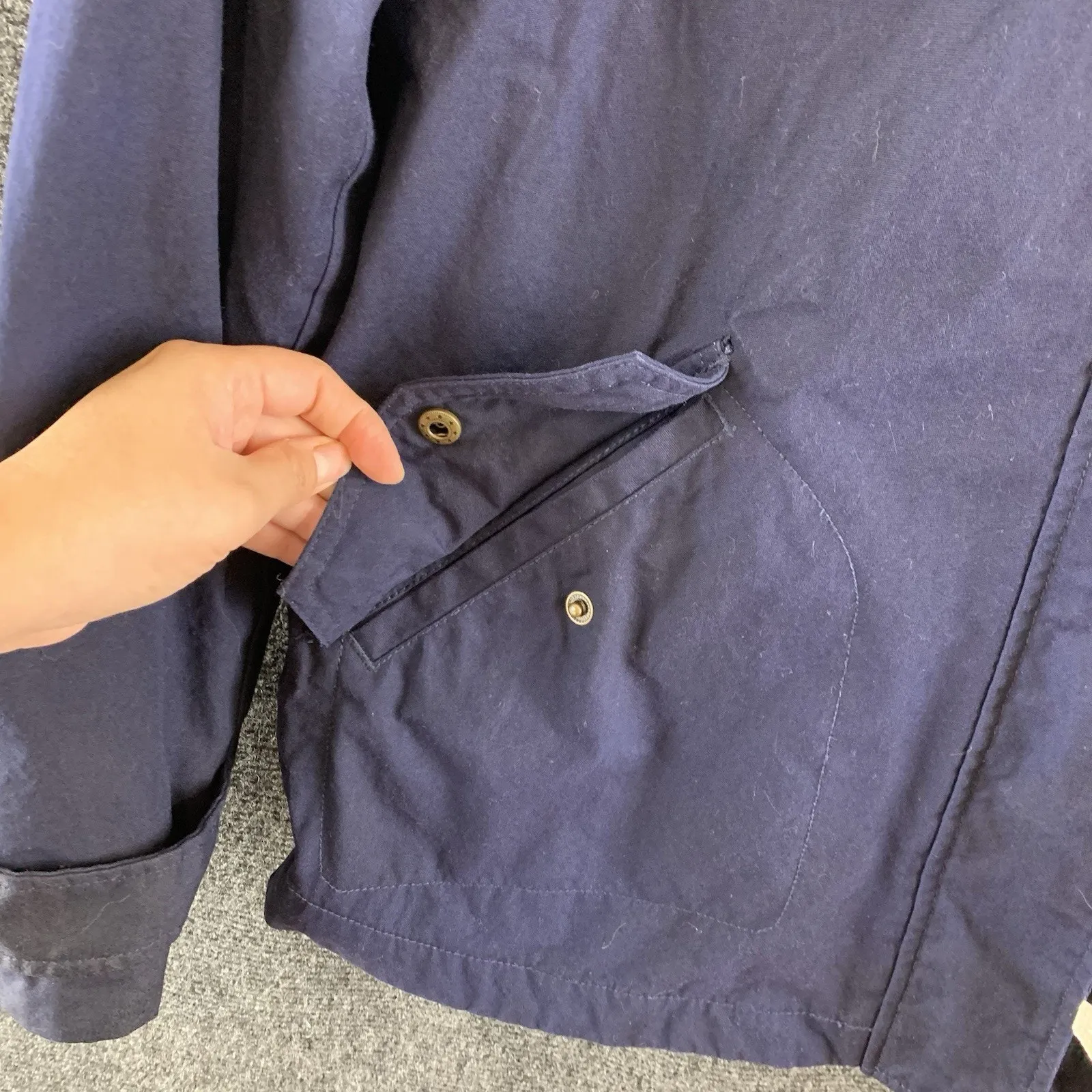 JOULES Women’s Hooded Jacket Coast Mid Length Waterproof Navy Blue Size U.S 6 - Image 7